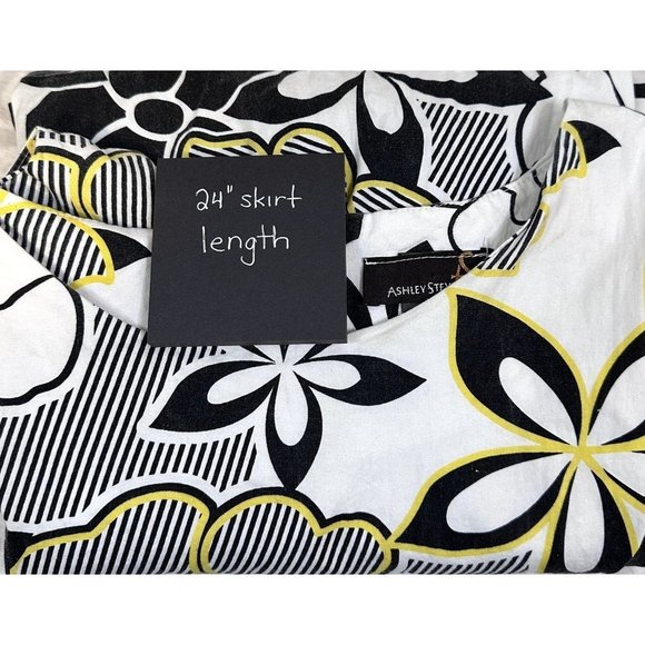 Vintage Ashley Stewart Plus Size 16 brown Beige Yellow Floral Retro Midi Dress - Picture 11 of 11